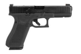Glock Blue Label G17 Gen 5 MOS 9mm handgun with 17-round magazines and Ameriglo sights.